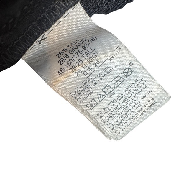 Gap Womens High Rise Cigarette Jeans Size 28 Tall Black Stretch Denim NEW - Picture 5 of 11